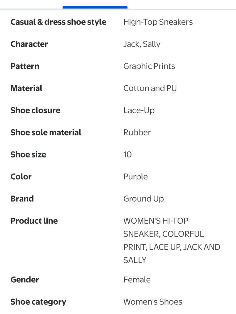 Nightmare Before Christmas High-Top Sneakers - Picture 4 of 4